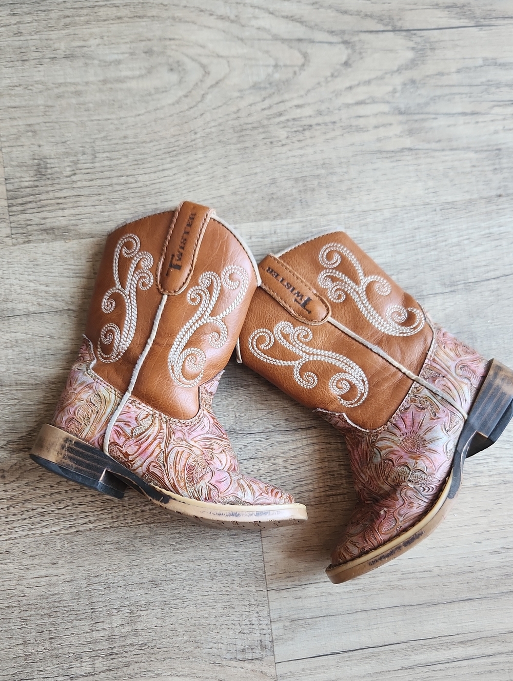 Twister Brown and Pink Cowboy Boots
